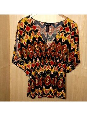 Susie Rose Womens Stretchy Soft Poncho Style Top 7-9